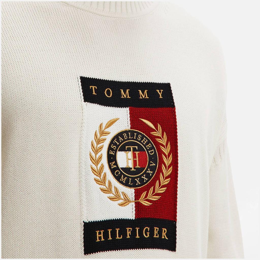 商品Tommy Hilfiger|Tommy Hilfiger Intarsia Icon Graphic Logo-Embroidered Cotton Sweater,价格¥855,第5张图片详细描述