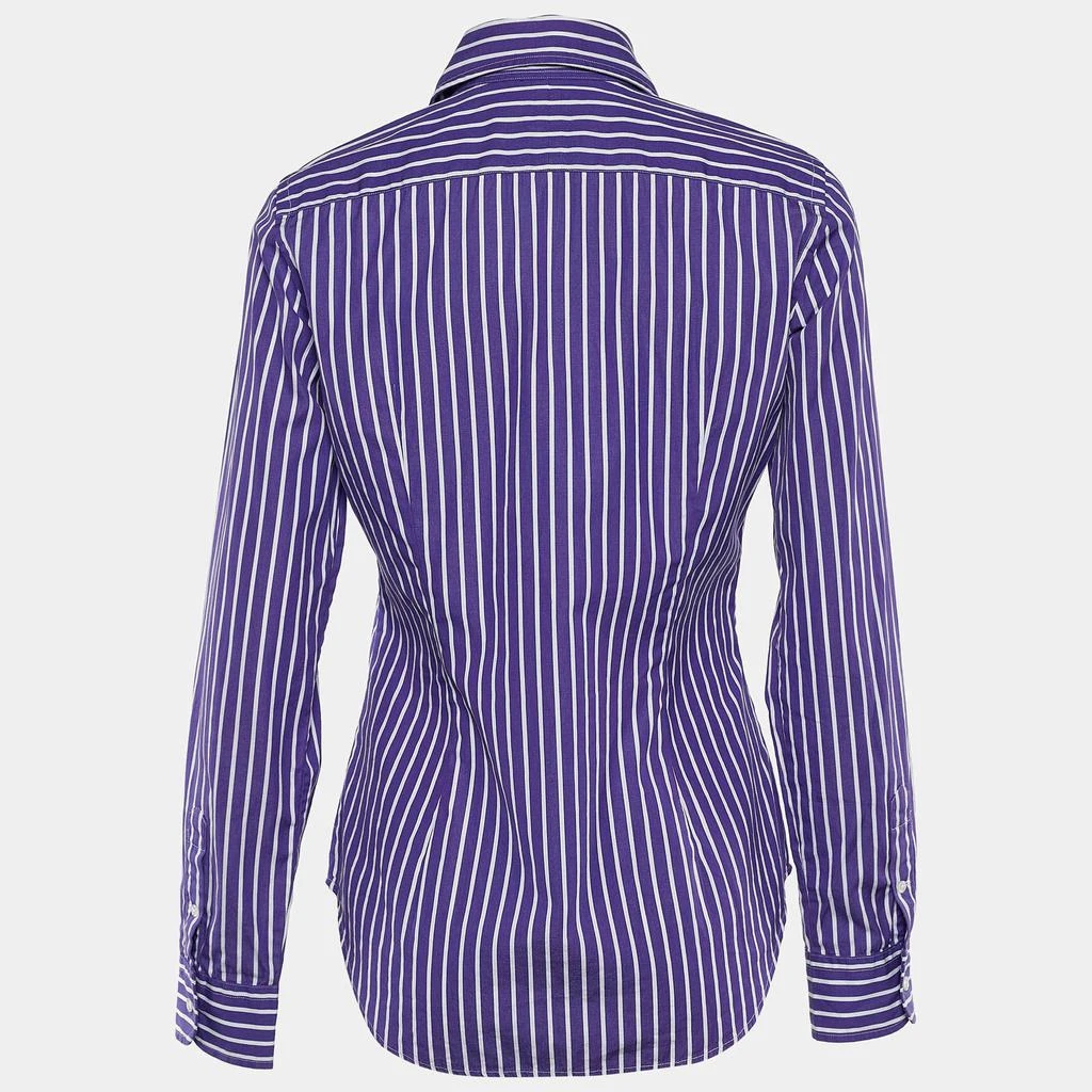 商品[二手商品] Ralph Lauren|Ralph Lauren Purple Striped Cotton Long Sleeve Shirt M,价格¥808,第2张图片详细描述