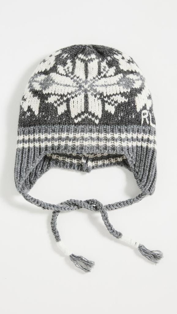 Polo Ralph Lauren Handknit Snowflake Trapper Hat商品第4张图片规格展示