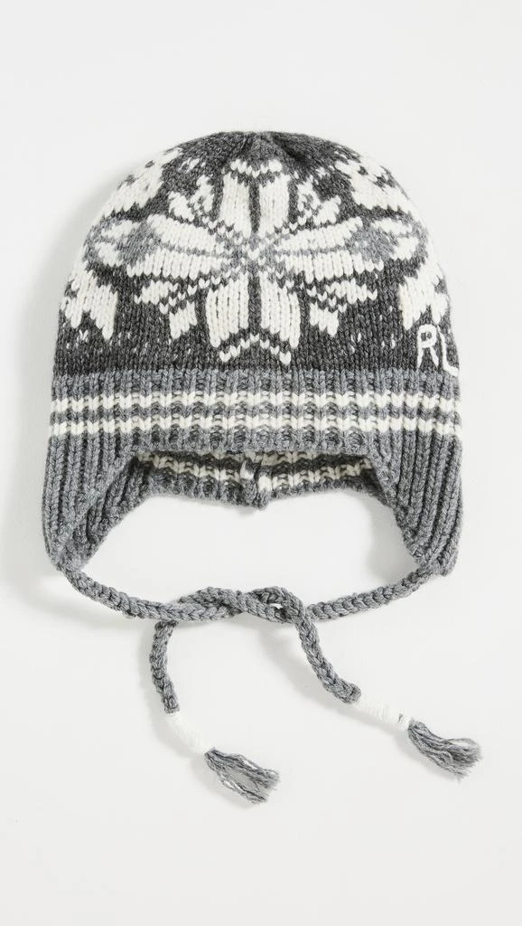 商品Ralph Lauren|Polo Ralph Lauren Handknit Snowflake Trapper Hat,价格¥477,第4张图片详细描述