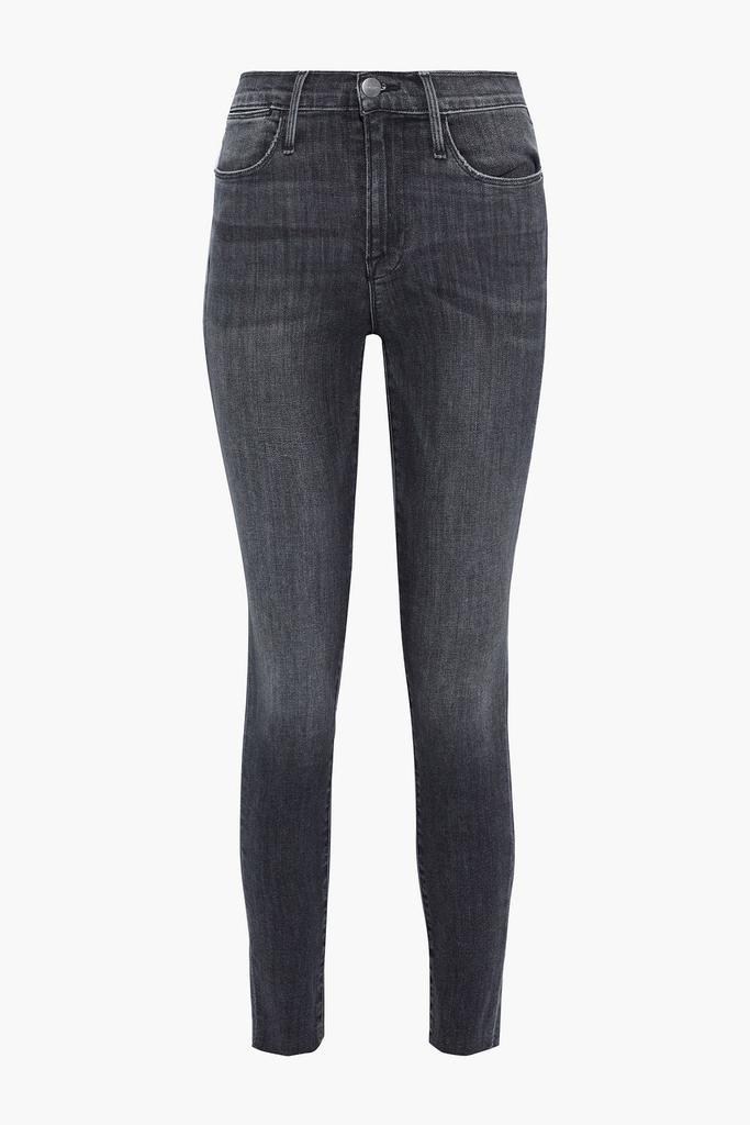 商品FRAME|Le High Skinny cropped frayed mid-rise skinny jeans,价格¥1853,第5张图片详细描述