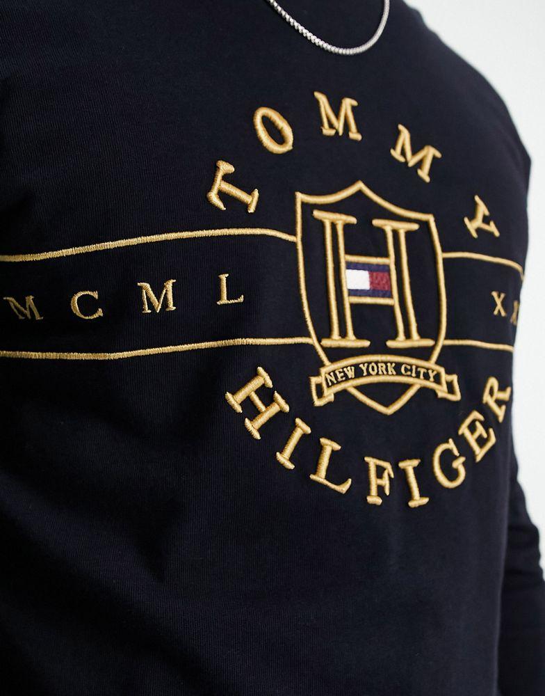 Tommy Hilfiger icon logo long sleeve t-shirt in navy商品第2张图片规格展示