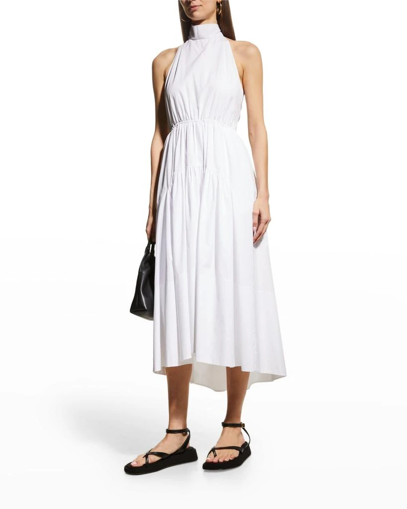 商品Vince|Draped-Neck Midi Halter Dress,价格¥850,第1张图片