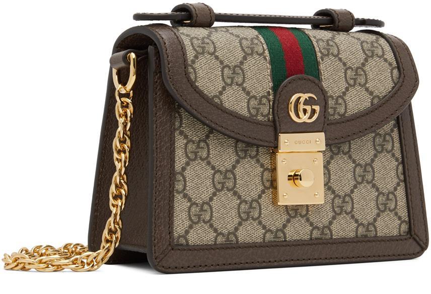 商品Gucci|Beige Ophidia GG Top Handle Bag,价格¥15555,第4张图片详细描述