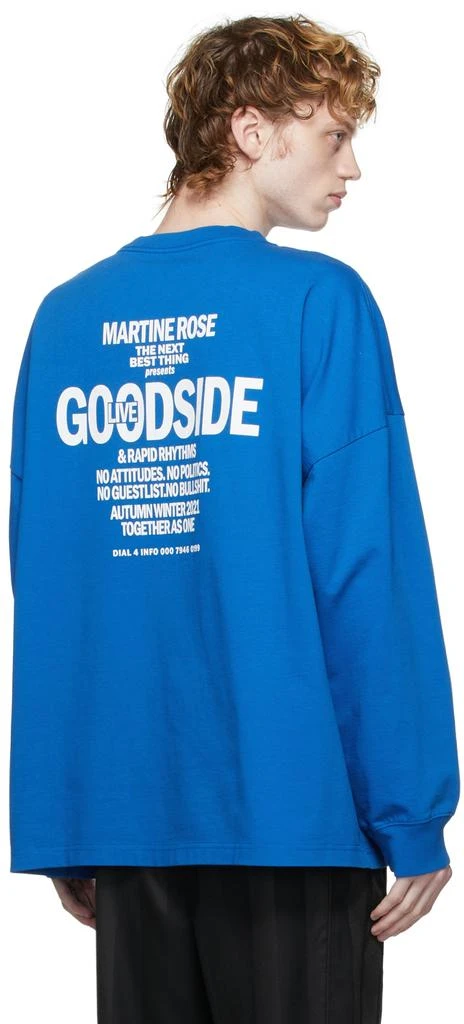 商品Martine Rose|Blue Logo Long Sleeve T-Shirt,价格¥910,第3张图片详细描述