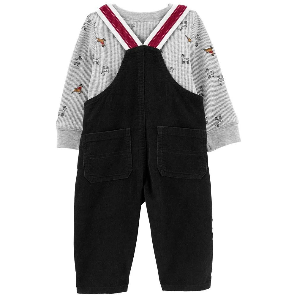 商品Carter's|Baby Boys Thermal T-shirt and Overall, 2 Piece Set,价格¥309,第2张图片详细描述