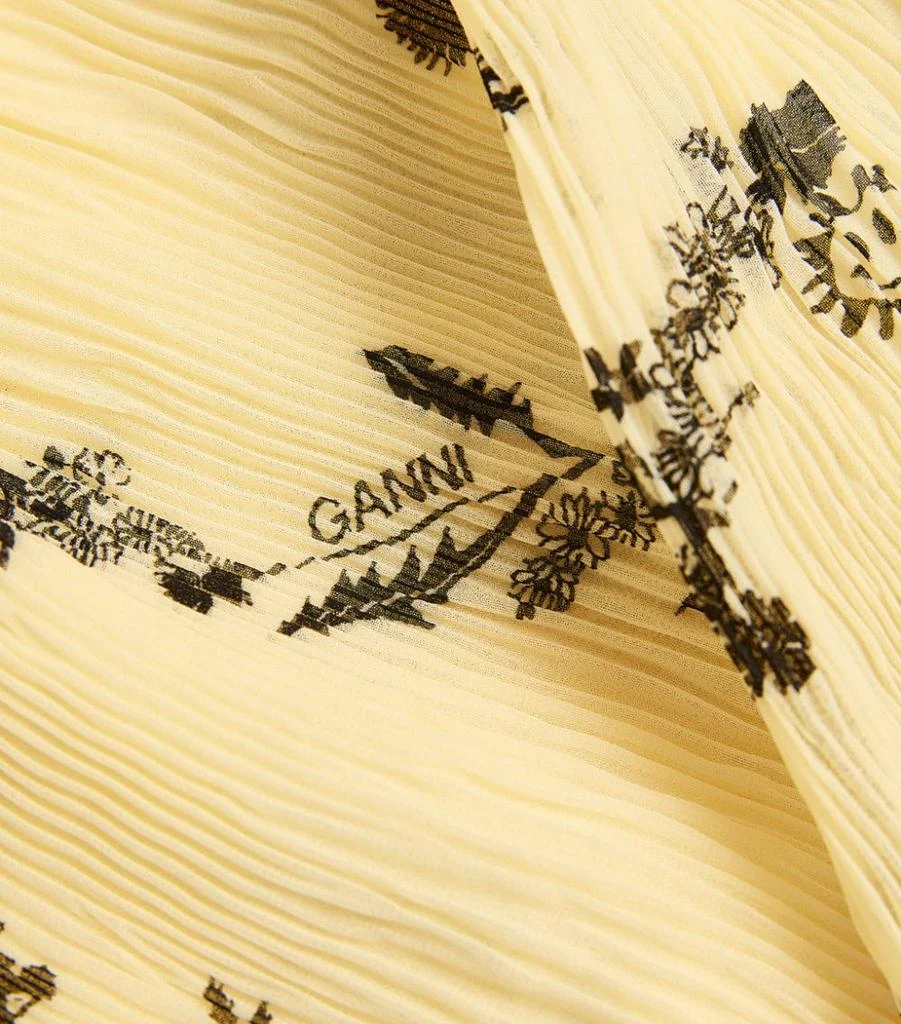 商品Ganni|Pleated Floral Mini Dress,价格¥1344,第5张图片详细描述