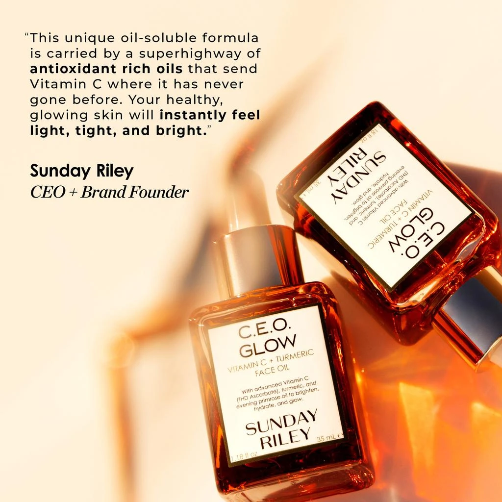 商品Sunday Riley|Sunday Riley C.E.O. Glow Vitamin C Turmeric Face Oil,价格¥334,第4张图片详细描述