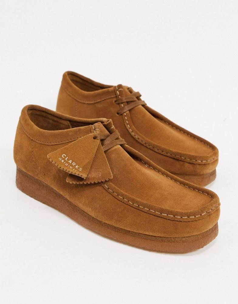 商品Clarks|Clarks Originals wallabee shoes in tan suede,价格¥984,第1张图片