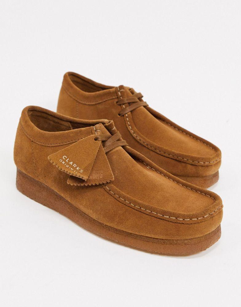 商品Clarks|Clarks Originals wallabee shoes in tan suede,价格¥966,第1张图片