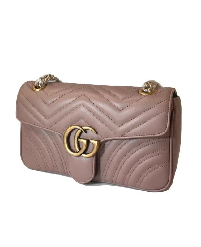 商品Gucci|Gucci GG Marmont Small Dusty Pink Leather Women's Shoulder Bag 443497 DTDIT 5729,价格¥14710,第2张图片详细描述