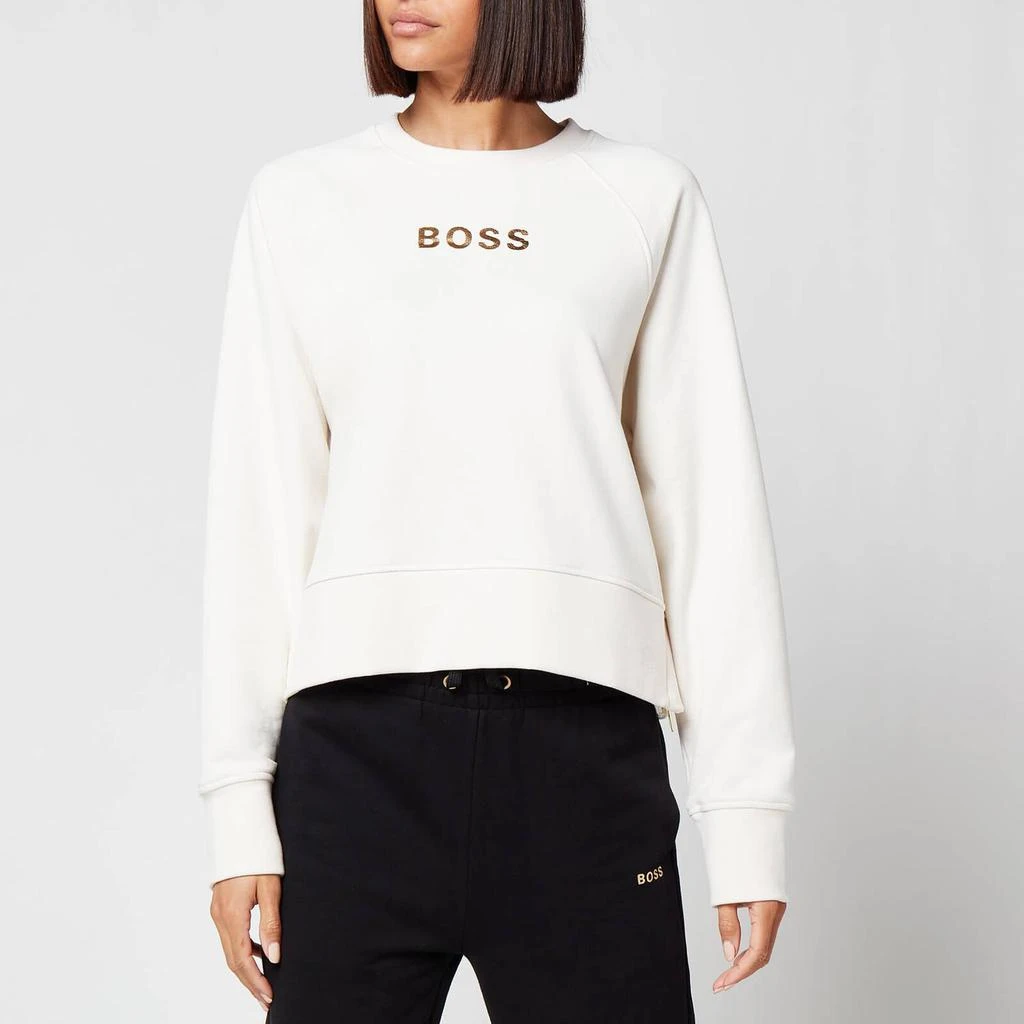 商品Hugo Boss|BOSS Women's Elia Gold Sweatshirt - Open White,价格¥543,第1张图片