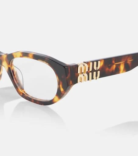 商品Miu Miu|Logo椭圆眼镜,价格¥3080,第2张图片详细描述