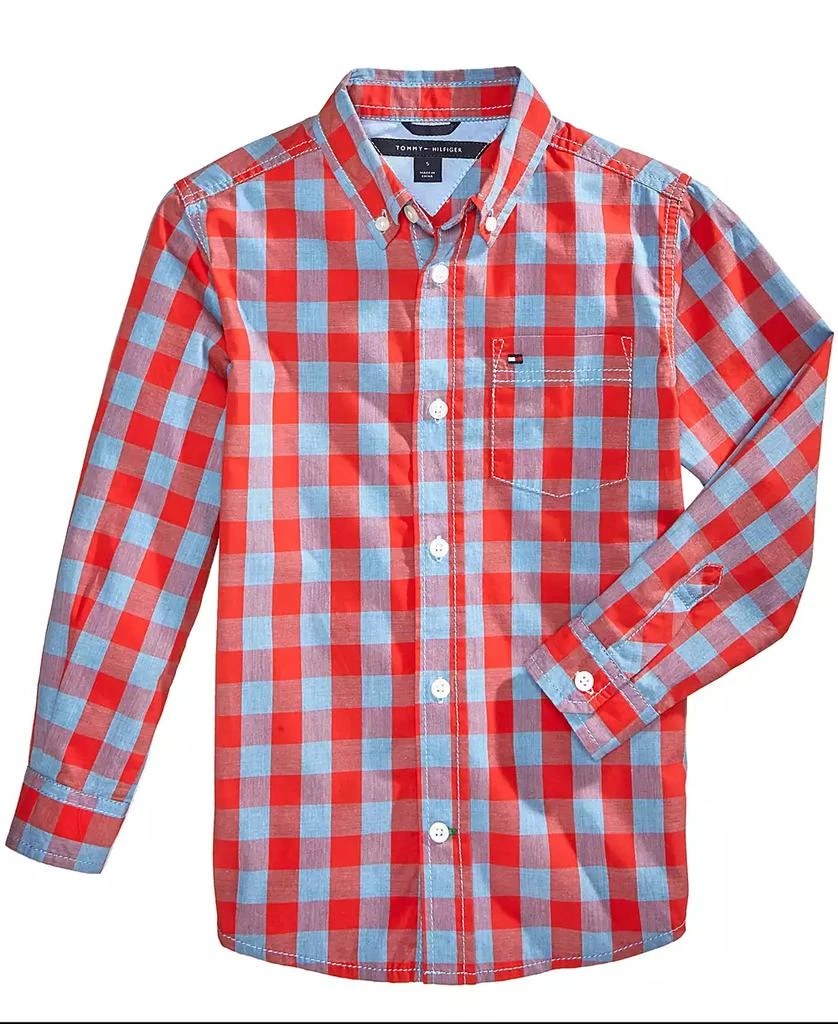商品Tommy Hilfiger|Big Boys Kirk Box-Plaid Button-Down Shirt,价格¥188,第5张图片详细描述