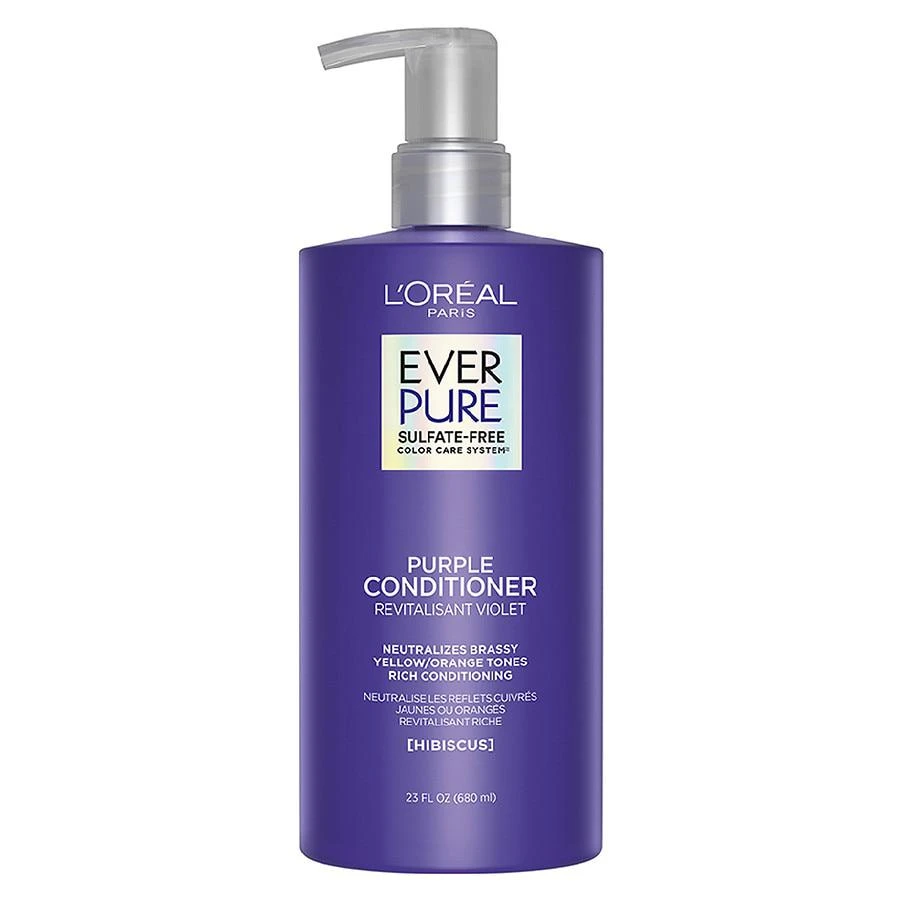 商品L'Oreal Paris Everpure|Sulfate Free Purple Conditioner, Color Treated Hair,价格¥148,第1张图片