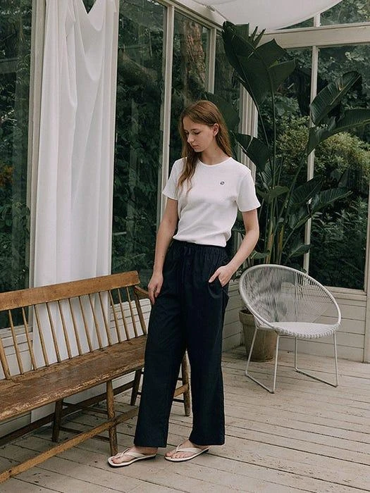 商品LAMINEZ|Crunch Loose Pants_Navy,价格¥803,第3张图片详细描述
