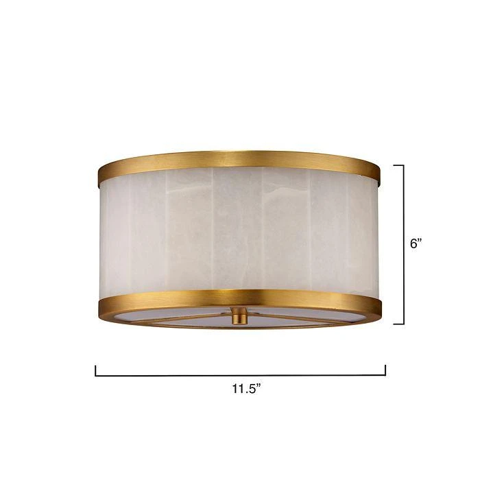 商品Jamie Young|Small Upsala Alabaster Flush Mount Ceiling Light,价格¥10483,第5张图片详细描述