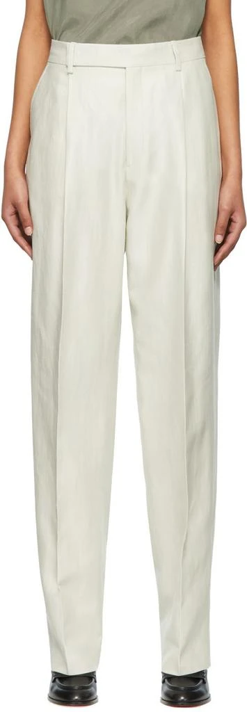 商品FILIPPA K|Off-White Organic Cotton Trousers,价格¥910,第1张图片