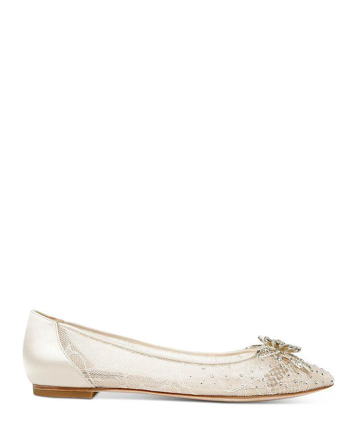 商品Badgley Mischka|Women's Kaitlin Embellished Flat Pumps,价格¥874,第2张图片详细描述