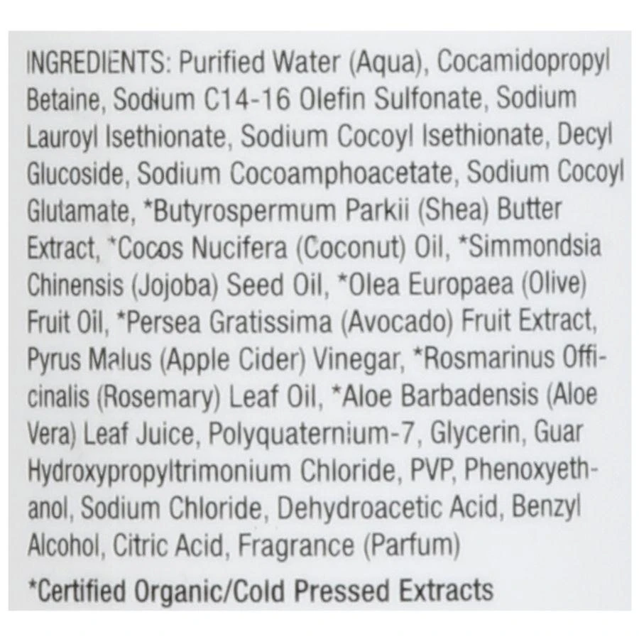 商品Raw Sugar|The Truly Unruly Shampoo Avocado + Apple Cider Vinegar + Rosemary Oil,价格¥85,第4张图片详细描述