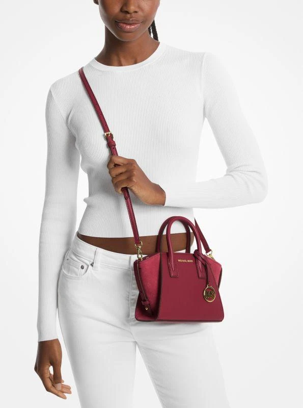 商品Michael Kors|女式 Avril 超小号皮革和绒面革挎包,价格¥673,第3张图片详细描述