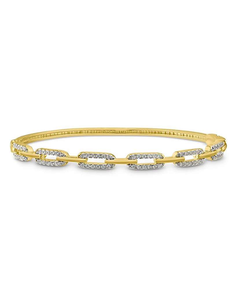 商品Kenneth Jay Lane|Pavé Link Bangle Bracelet in 14K Gold Plated,价格¥999,第1张图片