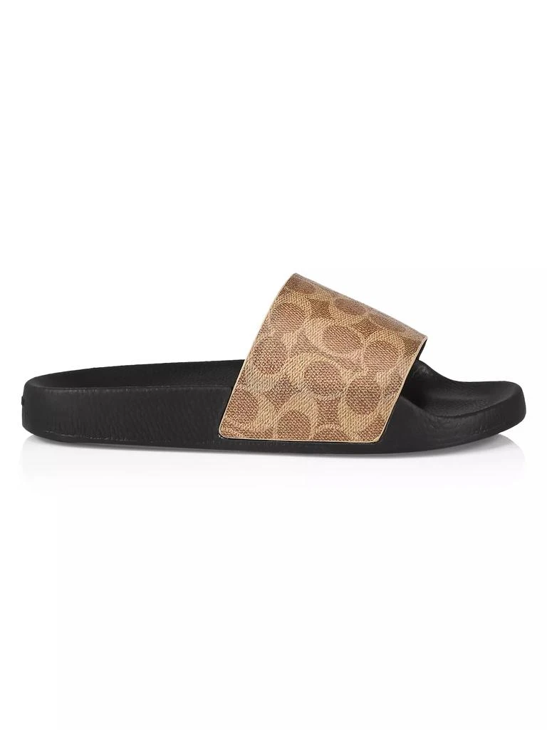 商品Coach|Signature Monogram Canvas Slide Sandals,价格¥500,第1张图片