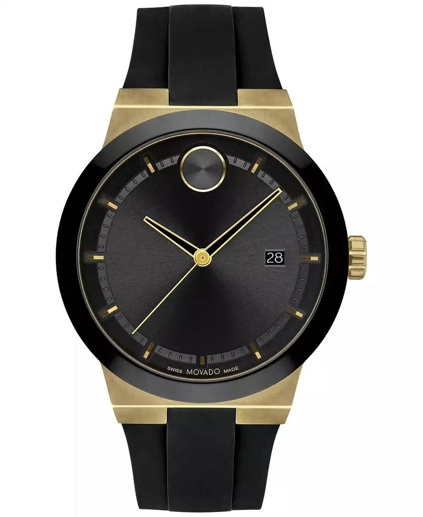 商品Movado|Men's Swiss Bold Black Silicone Strap Watch 42mm,价格¥3622,第1张图片