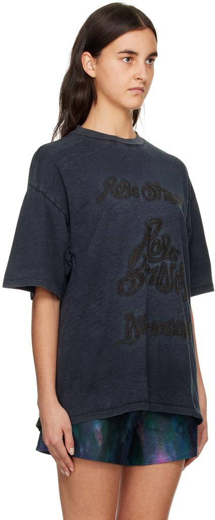 Gray Embroidered T-Shirt商品第2张图片规格展示