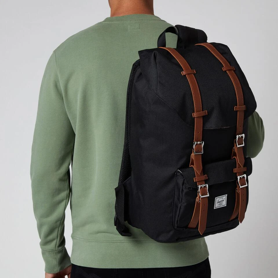 商品Herschel Supply|Herschel Supply Co. Men's Little America Backpack - Black/Tan,价格¥942,第2张图片详细描述