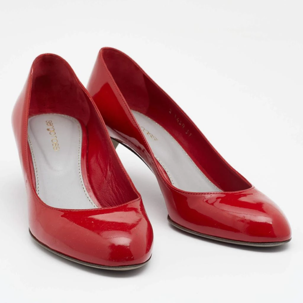 商品[二手商品] Sergio Rossi|Sergio Rossi Red Patent Leather Pumps Size 37,价格¥821,第4张图片详细描述