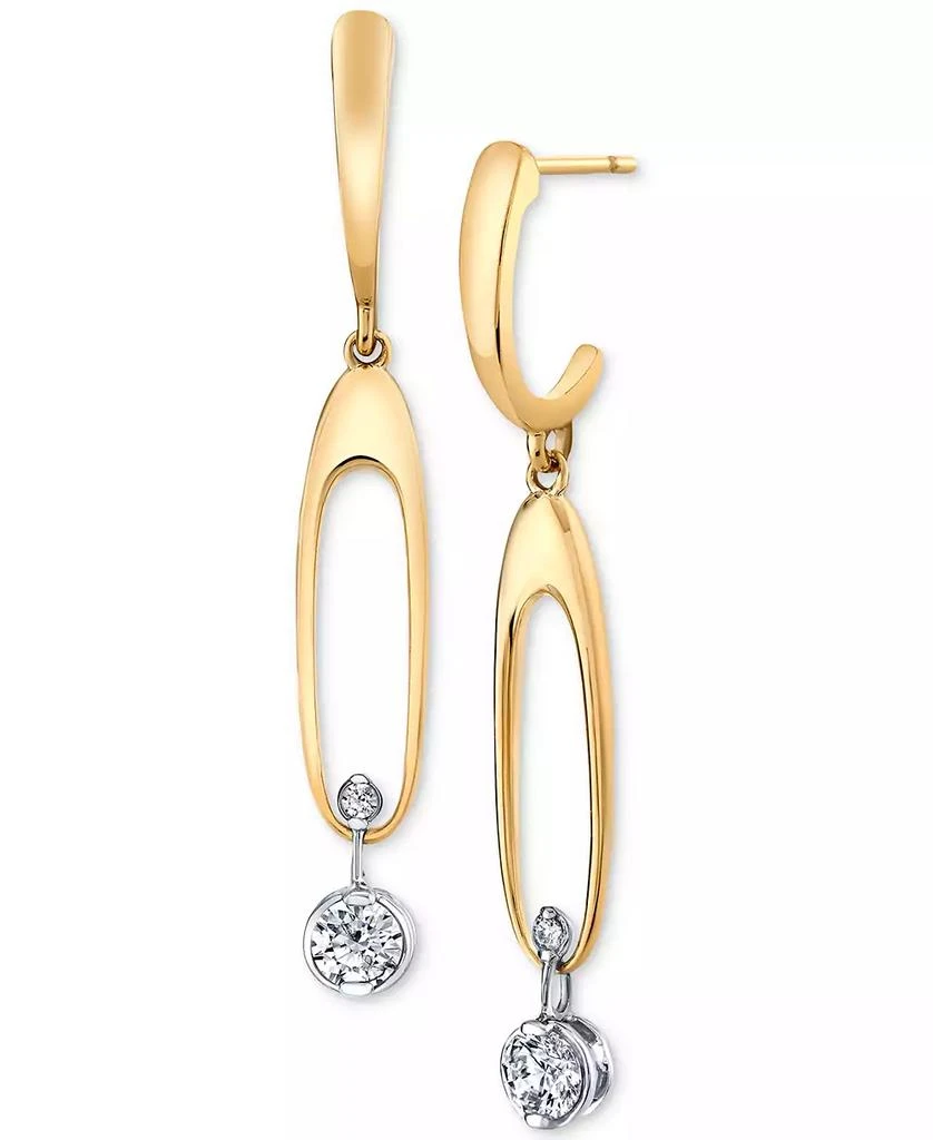 商品Sirena|Diamond Drop Earrings (1/2 ct. t.w.) in 14k Yellow & White Gold,价格¥26225,第1张图片