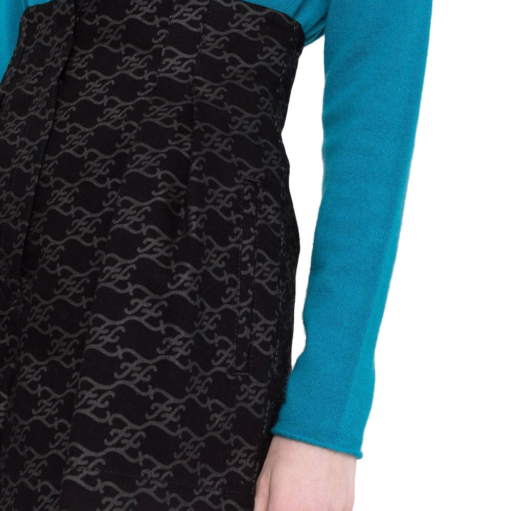 FENDI 女士黑色暗纹高腰短裤 FLP635-AGTZ-F0GME商品第2张图片规格展示