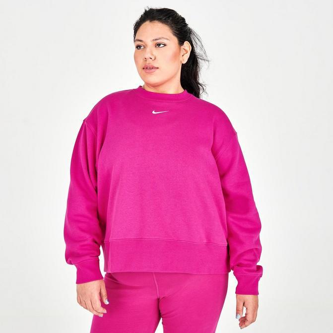 Women's Nike Sportswear Collection Essentials Fleece Crewneck Sweatshirt (Plus Size)商品第1张图片规格展示