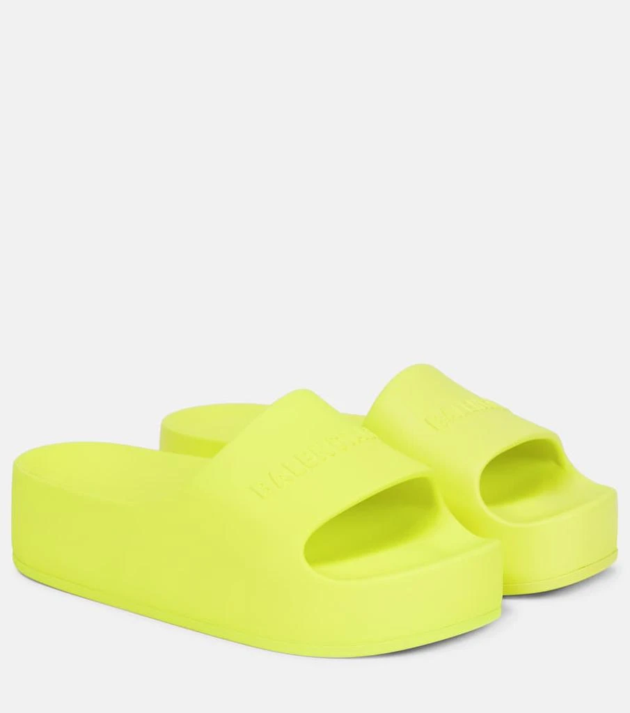 商品Balenciaga|Logo rubber platform slides,价格¥2708,第1张图片