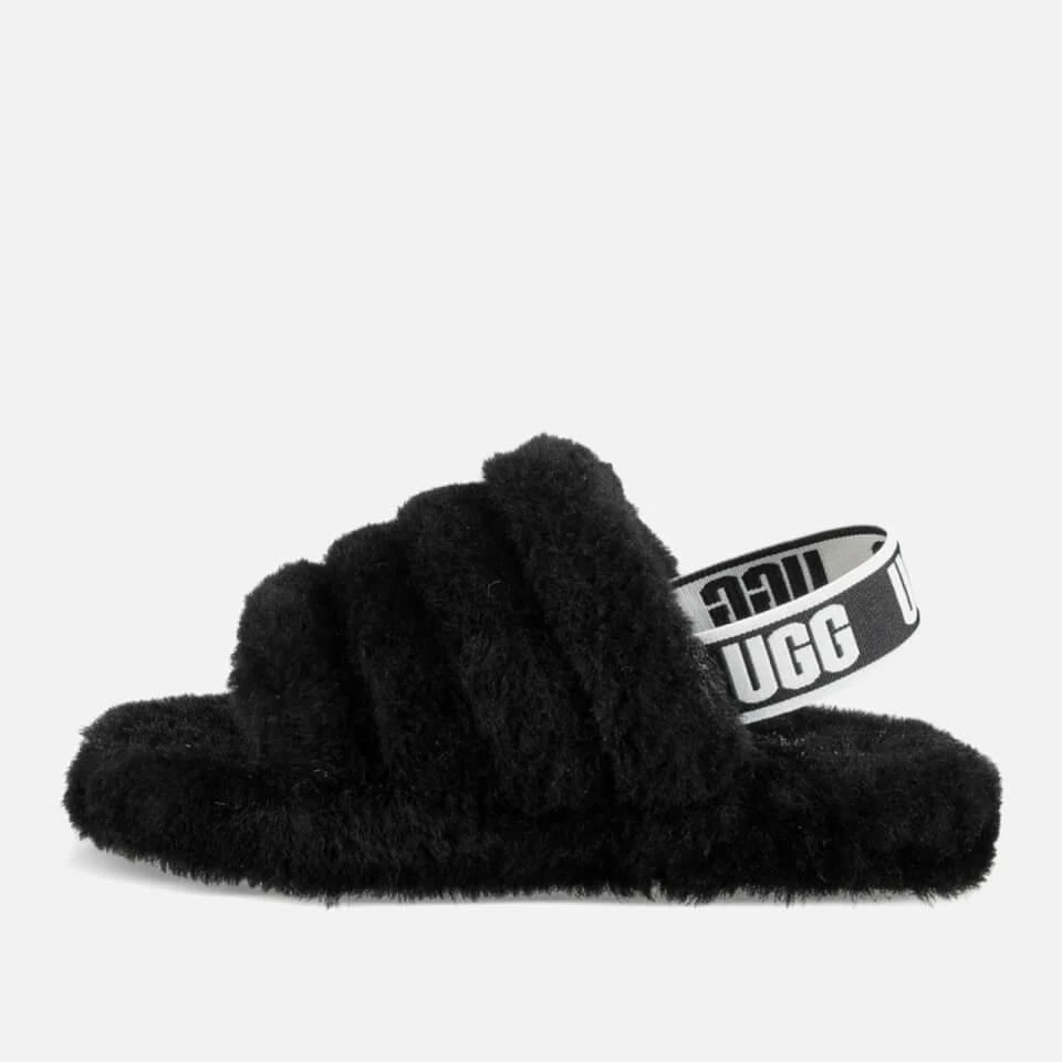 商品UGG|UGG KIDS' FLUFF YEAH SLIDE SLIPPERS - BLACK,价格¥371,第5张图片详细描述