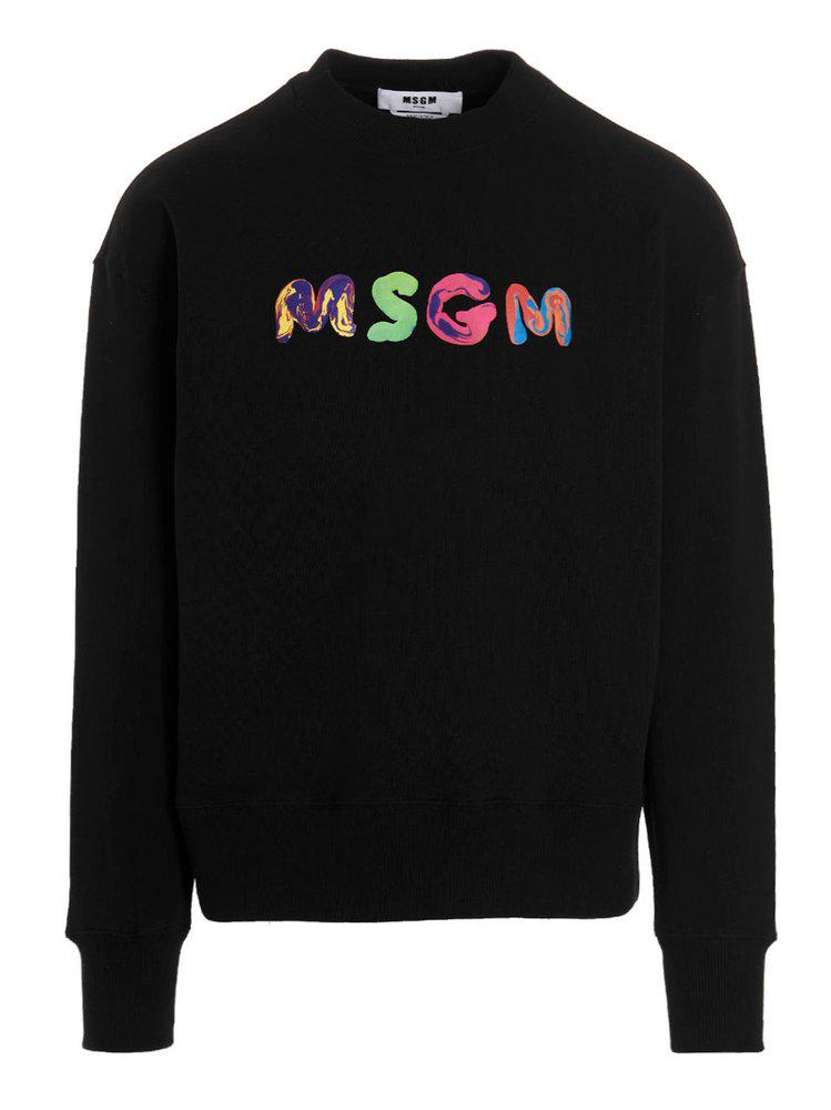 MSGM Logo-Printed Crewneck Sweatshirt商品第1张图片规格展示