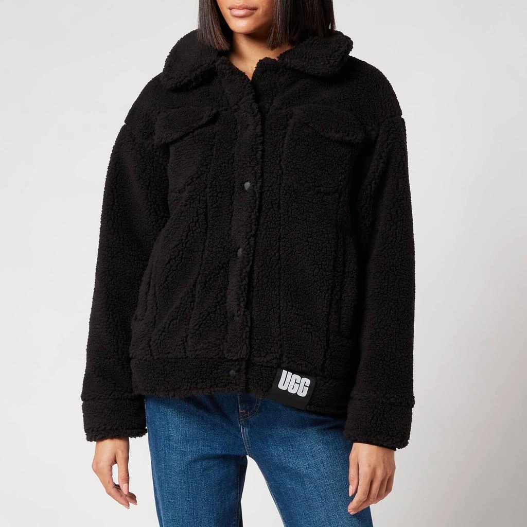 商品UGG|UGG Women's Frankie Sherpa Trucket Jacket - Black,价格¥1551,第1张图片