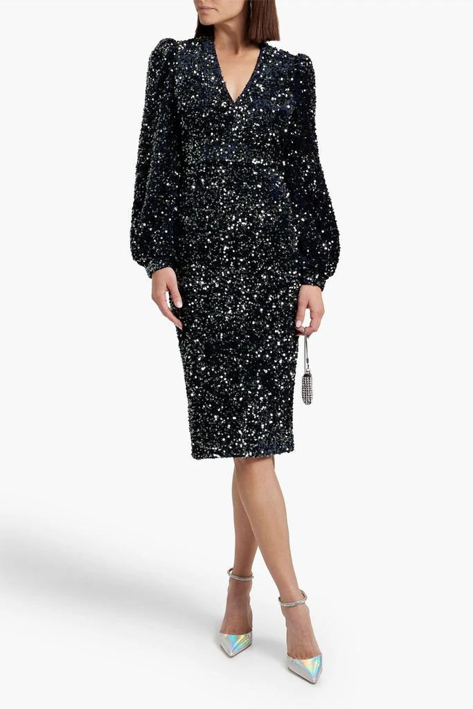 商品Badgley Mischka|Sequined velvet dress,价格¥1673,第2张图片详细描述