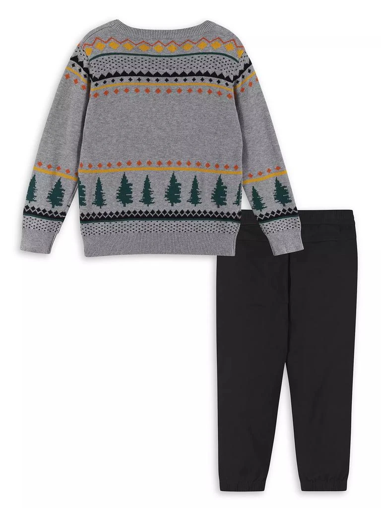 商品Andy & Evan|Little Boy's & Boy's Jacquard Holiday Sweater & Pants Set,价格¥288,第2张图片详细描述