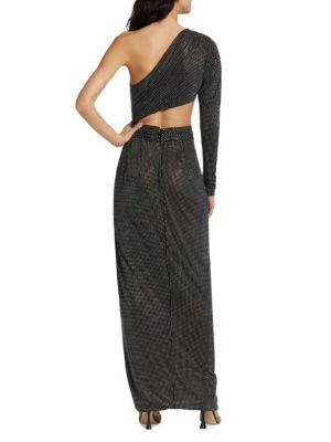 商品Ronny Kobo|Lorinna Metallic Cut Out Slit Gown,价格¥2212,第2张图片详细描述