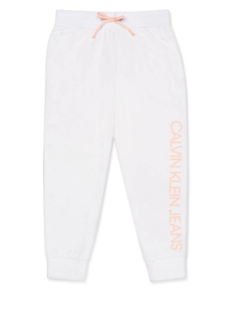 商品Calvin Klein|Girl's Logo French Terry Capri Sweatpants,价格¥72,第1张图片