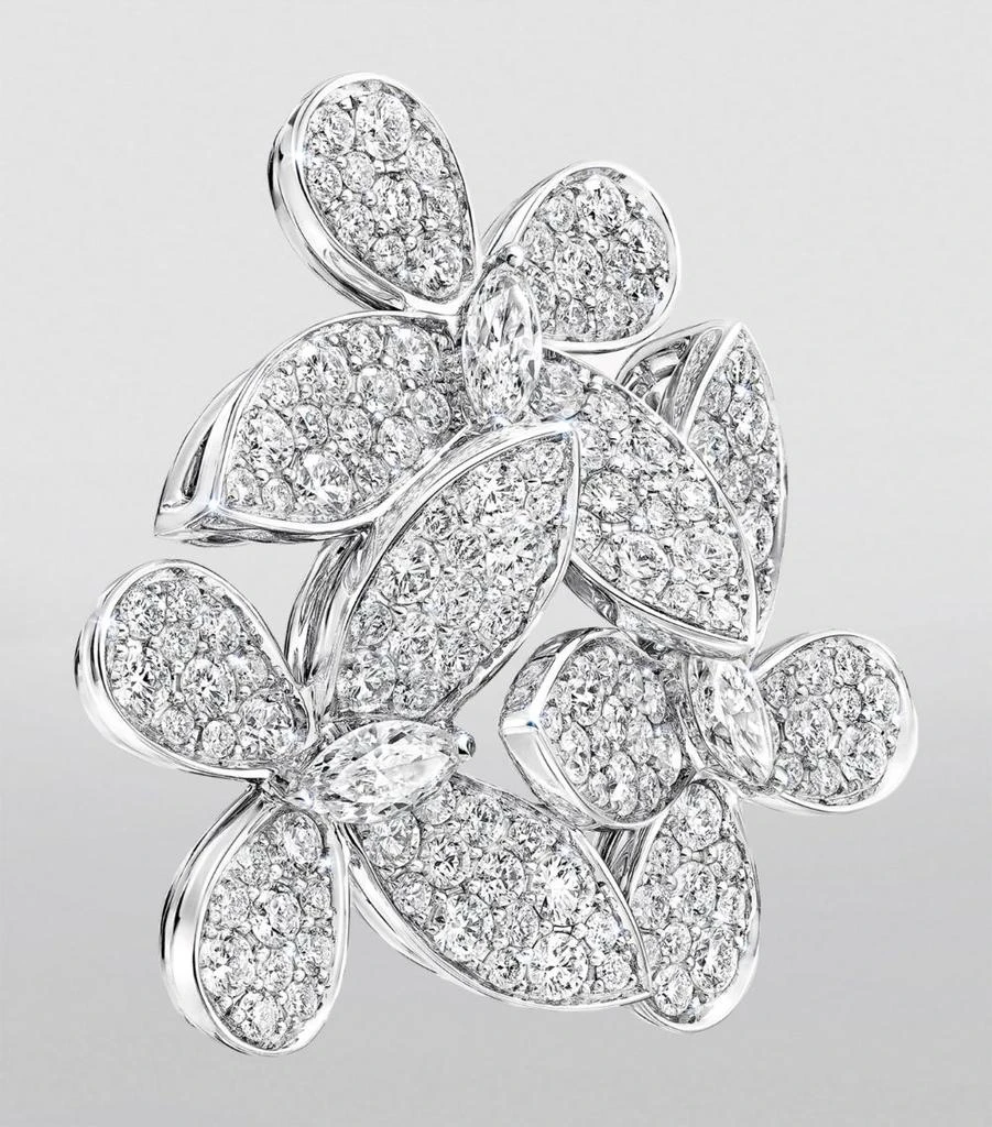 商品Graff|White Gold and Diamond Triple Butterfly Clip-On Earrings,价格¥32571,第2张图片详细描述