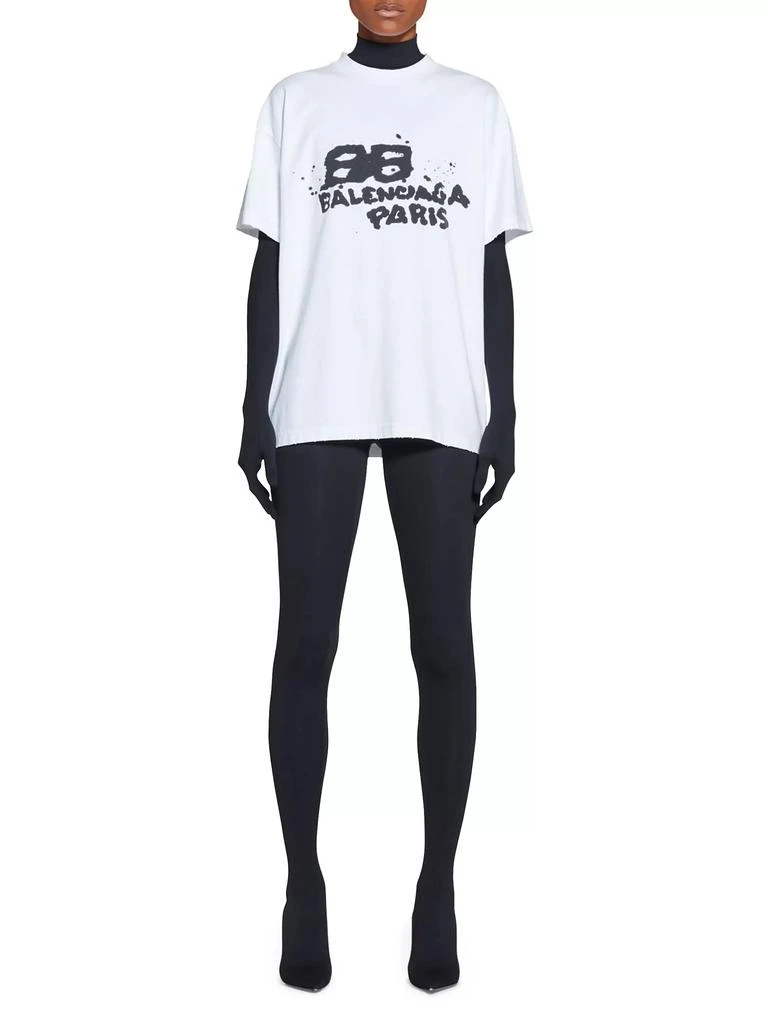 商品Balenciaga|Hand Drawn BB Icon T-shirt Medium Fit,价格¥3556,第2张图片详细描述