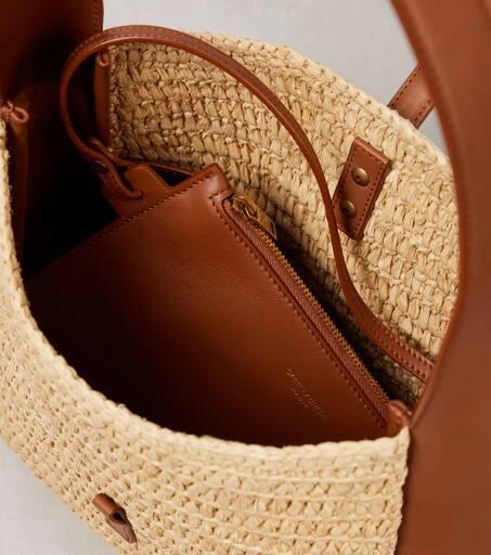 商品Yves Saint Laurent|Le 5 à 7 Small raffia shoulder bag,价格¥18517,第3张图片详细描述