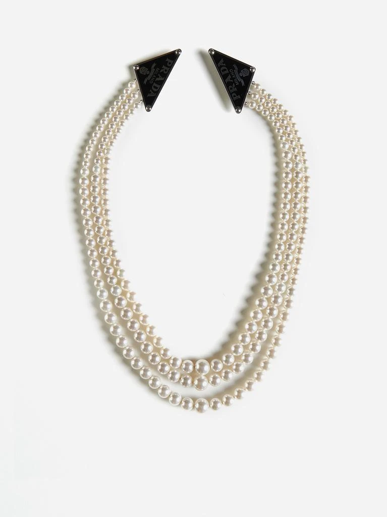 商品Prada|Pearls and triangle pins necklace,价格¥10890,第1张图片