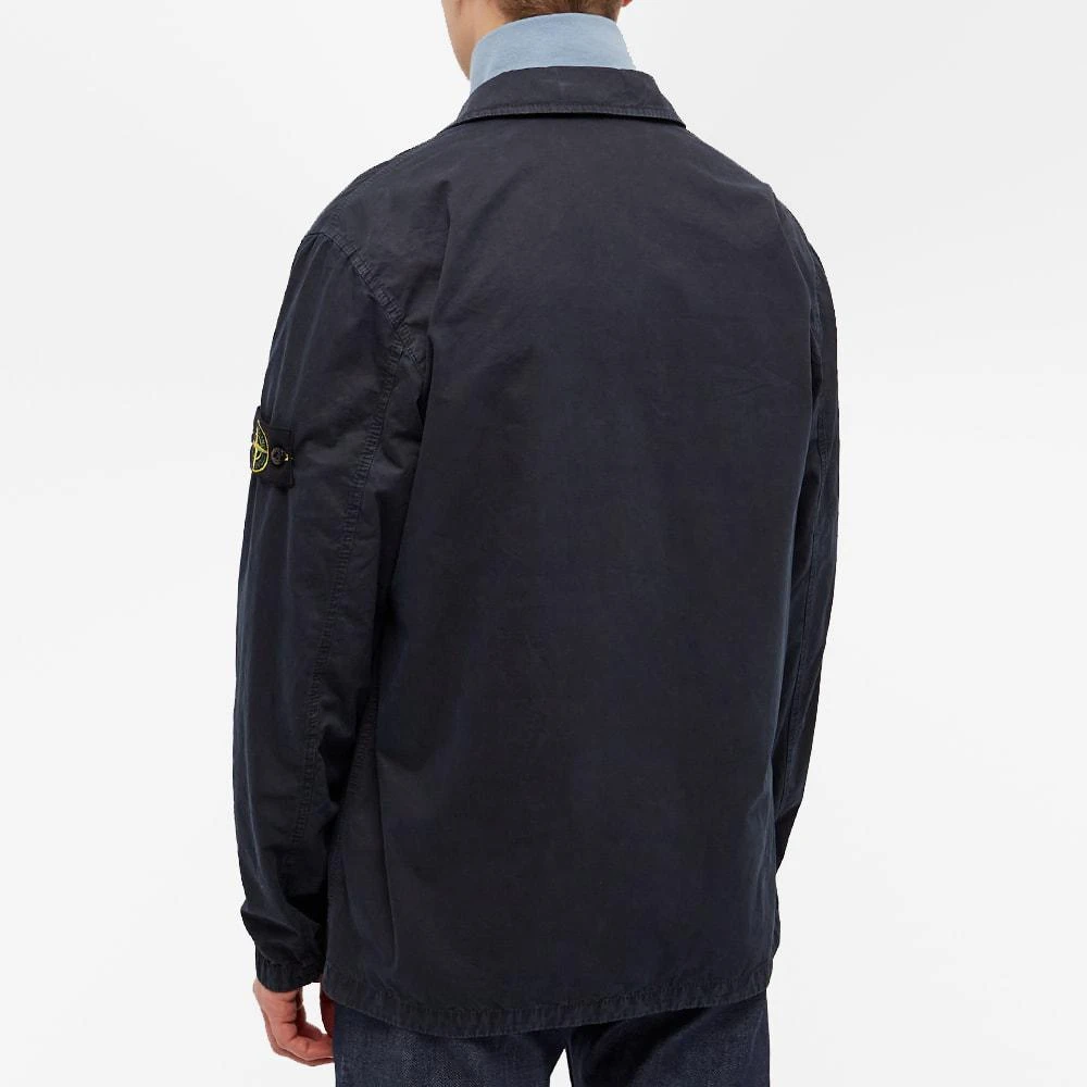 商品Stone Island|Stone Island Brushed Cotton Canvas Zip Overshirt,价格¥2546,第3张图片详细描述