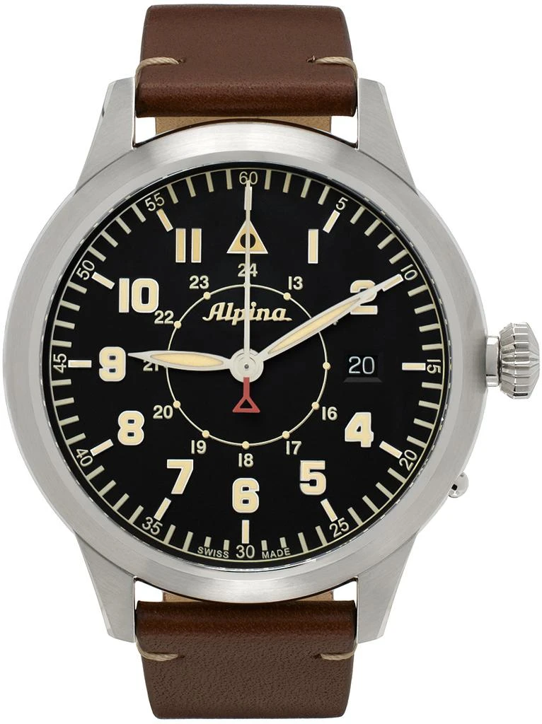 商品Alpina|Brown Startimer Pilot Heritage Automatic Watch,价格¥5413,第1张图片