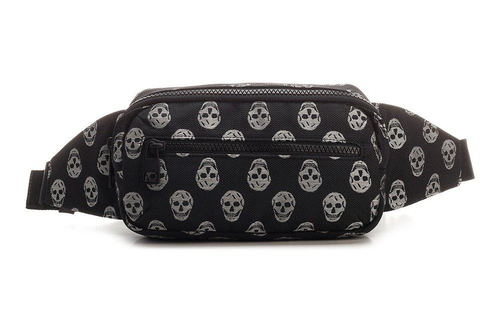 商品Alexander McQueen|Alexander McQueen Skull-Embroidered Zipped Belt Bag,价格¥2711,第1张图片