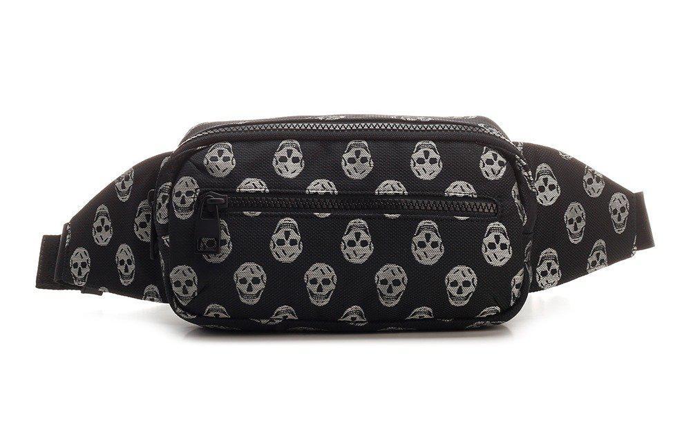 商品Alexander McQueen|Alexander McQueen Skull-Embroidered Zipped Belt Bag,价格¥2737,第1张图片